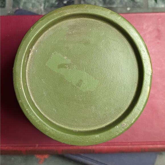 Ceramic Green Vintage Candleholder with Fruit Garland Enesco Inarco Napco X-8384 - Picture 6 of 10